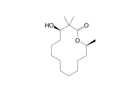 (4R,14S)-3,3,14-trimethyl-4-oxidanyl-1-oxacyclotetradecan-2-one