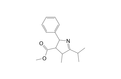 Methyl 2-isopropyl-3-methyl-5-phenyl-1-pyrroline-4-carboxylate (3,4-trans-4,5-cis)