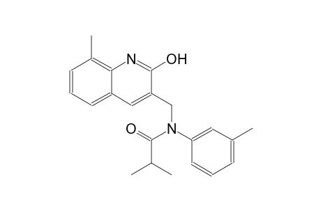 N-[(2-hydroxy-8-methyl-3-quinolinyl)methyl]-2-methyl-N-(3-methylphenyl)propanamide