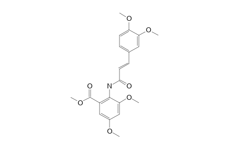TRANS-2-[3-(3,4-DIMETHOXYPHENYLPROPENYL)-AMINO]-3,5-DIMETHOXYBENZOIC-ACID-METHYLESTER