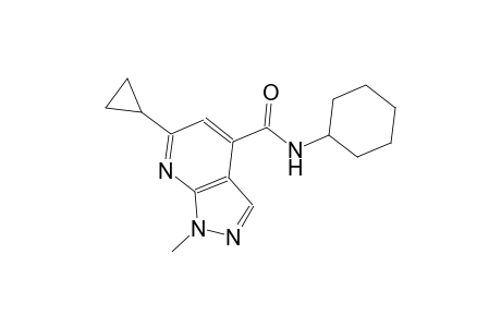 N-cyclohexyl-6-cyclopropyl-1-methyl-1H-pyrazolo[3,4-b]pyridine-4-carboxamide