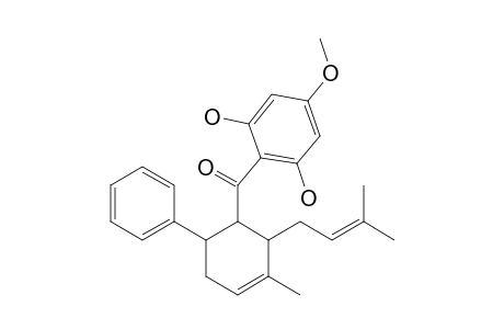 PANDURATIN-A;(1'RS,2'SR,6'RS)-(2,6-DIHYDROXY-4-METHOXYPHENYL)-[3'-METHYL-2'-(3''-METHYLBUT-2''-ENYL)-6'-PHENYL-CYCLOHEX-3'-ENYL]-METHANONE