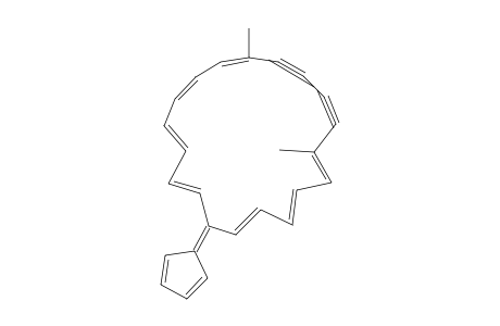 1,3,5,7,13,15,17-Cyclononadecaheptaene-9,11-diyne, 19-(2,4-cyclopentadien-1-ylidene)-8,13-dimethyl-, (E,E,Z,Z,E,E,E)-