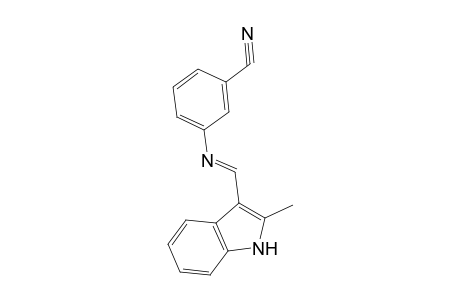 3-([(E)-(2-Methyl-1H-indol-3-yl)methylidene]amino)benzonitrile