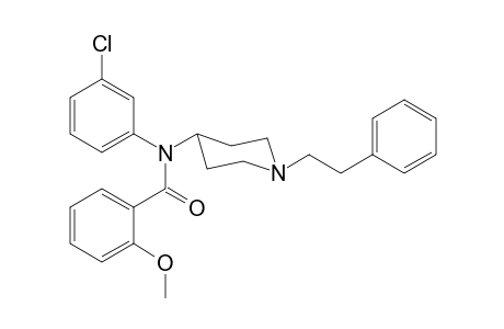 N-3-Chlorophenyl-2-methoxy-N-[1-(2-phenylethyl)piperidin-4-yl]benzamide