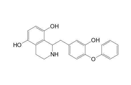 1,2,3,4-tetrahydro-5,8-dihydroxy-1-(3-hydroxy-4-phenoxybenzyl)-isoquinoline