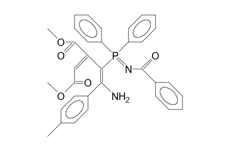 1-Benzoyl-3-(1,2-bis[methoxycarbonyl]-vinyl)-2,2 -diphenyl-4-(4-tolyl)-1,5-diaza-2.lambda.5-phosphapenta-1,3-diene
