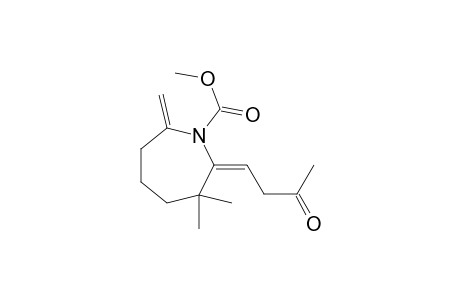 1H-Azepine-1-carboxylic acid, hexahydro-3,3-dimethyl-7-methylene-2-(3-oxobutylidene)-, methyl ester