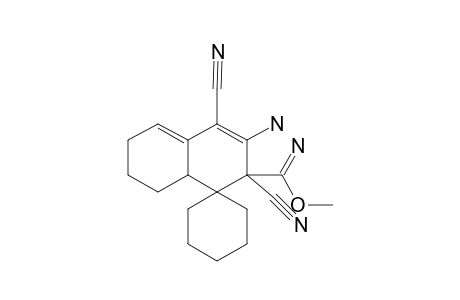 3-AMINO-2,4-CYANO-1,2,6,7,8,8A-HEXAHYDRONAPHTHALIN-1-SPIROCYCLOHEXAN-2-IMIDIC-ACID-METHYLESTER