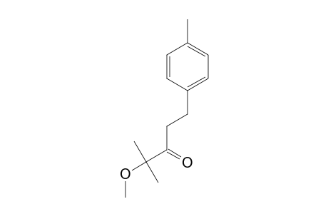 3-Pentanone, 4-methoxy-4-methyl-1-(4-methylphenyl)-