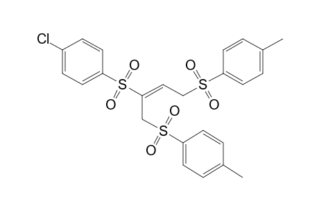 (E)-1,4-Bis(p-tolylsulfonyl)-2-[(p-chlorophenyl)sulfonyl]-2-butene