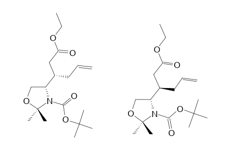 (4S,1'RS)-(1'-Ethoxycarbonylmethylbut-3'-enyl)-2,2-dimethyloxazolidine-3-carboxylic acid tert-butyl ester