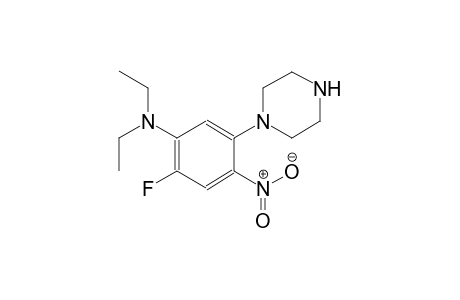 benzenamine, N,N-diethyl-2-fluoro-4-nitro-5-(1-piperazinyl)-