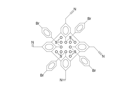 5,11,17,23-Tetrakis(cyanomethyl)-25,26,27,28-tetrakis([4-bromo-phenylsulfonyl]-oxy)-calix(4)arene