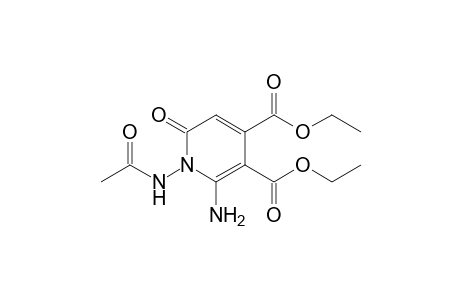 Diethyl 2-amino-1-acetylamino-1,6-dihydro-6-oxopyridin-3,4-dicarboxylate