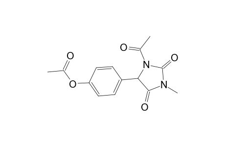 2,4-Imidazolidinedione, 1-acetyl-5-[4-(acetyloxy)phenyl]-3-methyl-, (.+-.)-