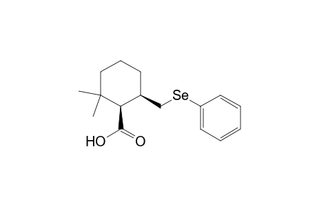 Cyclohexanecarboxylic acid, 2,2-dimethyl-6-[(phenylseleno)methyl]-, cis-(.+-.)-