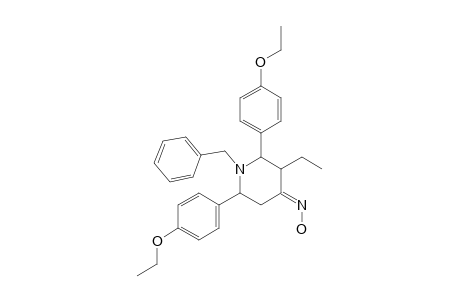 1-BENZYL-2,6-BIS-(4-ETHOXYPHENYL)-3-ETHYL-PIPERIDIN-4-ONE-OXIME