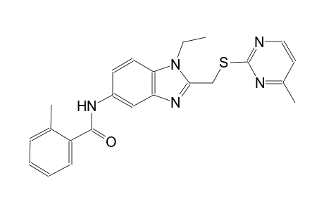 benzamide, N-[1-ethyl-2-[[(4-methyl-2-pyrimidinyl)thio]methyl]-1H-benzimidazol-5-yl]-2-methyl-