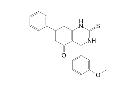 4-(3-Methoxyphenyl)-7-phenyl-2-thioxo-1,2,3,4,5,6,7.8-octahydroquinazoline-5-one