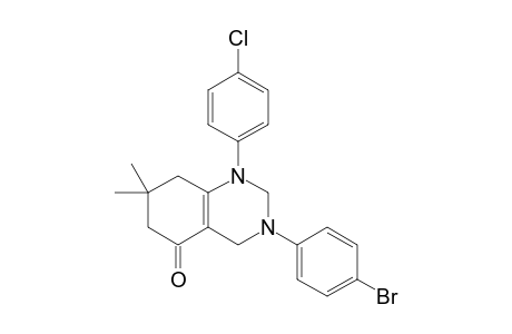 3-(4-bromophenyl)-1-(4-chlorophenyl)-7,7-dimethyl-5-oxo-1,2,3,4,5,6,7,8-octahydroquinazoline