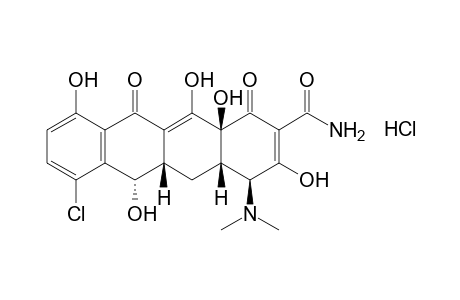 7-chloro-4-(dimethylamino-1,11-dioxo-1,4,4a,5,5a,6,11,12a-octahydro-3,6,10,12,12a-pentahydroxy-2-naphthacenecarboxamide, hydrochloride