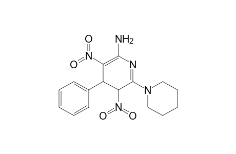 6-Amino-3,4-dihydro-3,5-dinitro-4-phenyl-2-piperidinylpyridine