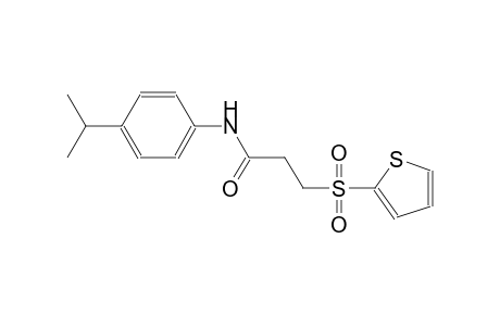 propanamide, N-[4-(1-methylethyl)phenyl]-3-(2-thienylsulfonyl)-