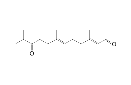 (2E,6E)-10-keto-3,7,11-trimethyl-dodeca-2,6-dienal