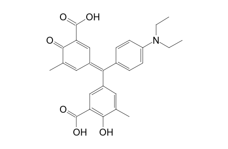 Benzoic acid, 5-[(3-carboxy-5-methyl-4-oxo-2,5-cyclohexadien-1-ylidene)[4-(diethylamino)phenyl]methyl]-2-hydroxy-3-methyl-