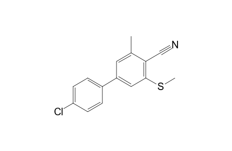 4-(4-Chlorophenyl)-2-methyl-6-methylsulfanyl-benzenecarbonitrile