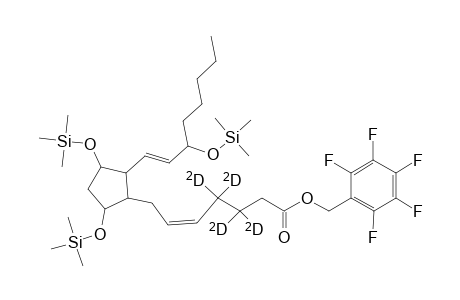 .alpha.-7-(2-(3-(trimethylsiloxy)-octa-1(E)-enyl)-3,5-di(trimethylsiloxy)cyclopentyl)hepta-5(Z)-enoic acid pentafluorobenzyl ester (3,3,4,4-D4)