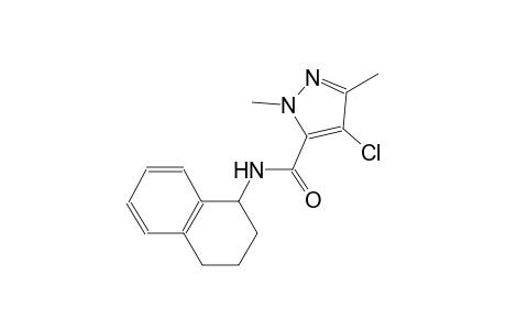 4-chloro-1,3-dimethyl-N-(1,2,3,4-tetrahydro-1-naphthalenyl)-1H-pyrazole-5-carboxamide