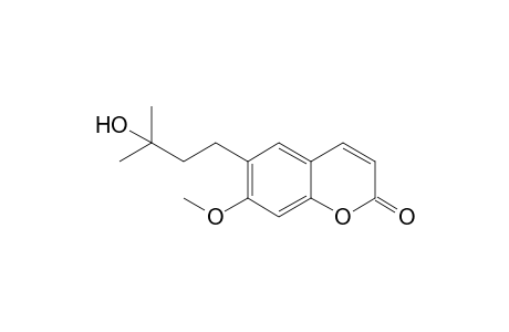 7-Methoxy-6-(3'-hydroxy-3'-methylbutyl)-benzopyran-2(2H)-one