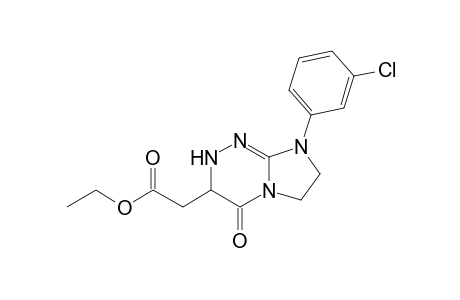 Ethyl 2-[4-oxo-8-(3-chlorophenyl)-2H-3,4,6,7-tetrahydroimidazo[2,1-c][1,2,4]triazin-3-yl]acetate