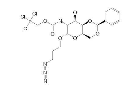 3-AZIDOPROPYL-4,6-O-BENZILIDENE-2-DEOXY-2-(2,2,2-TRICHLOROETHOXYCARBONYL-AMINO)-ALPHA-D-GALACTOPYRANOSIDE