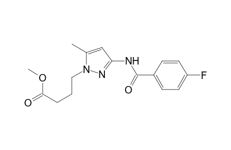 1H-Pyrazole-1-butanoic acid, 3-[(4-fluorobenzoyl)amino]-5-methyl-, methyl ester