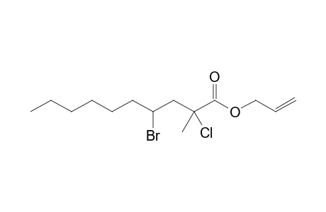 4-Bromo-2-chloro-2-methyl-capric acid allyl ester