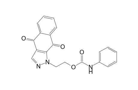 1H-Benz[f]indazole-4,9-dione, 1-[2-[[(phenylamino)carbonyl]oxy]ethyl]-