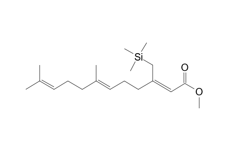 2,6,10-Dodecatrienoic acid, 7,11-dimethyl-3-[(trimethylsilyl)methyl]-, methyl ester, (Z,E)-