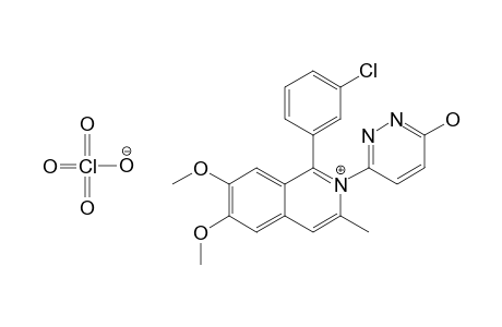 1-(3-CHLOROPHENYL)-6,7-DIMETHOXY-3-METHYL-2-[3-PYRIDAZIN-6(1H)-ONE-3-YL]-ISOQUINOLINIUM-PERCHLORATE