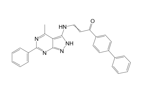 1-(biphenyl-4-yl)-3-(4-methyl-6-phenyl-2H-pyrazolo[3,4-d]pyrimidin-3-ylamino)prop-2-en-1-one