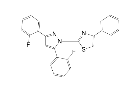 2-[3,5-bis(2-fluorophenyl)-1H-pyrazol-1-yl]-4-phenyl-1,3-thiazole