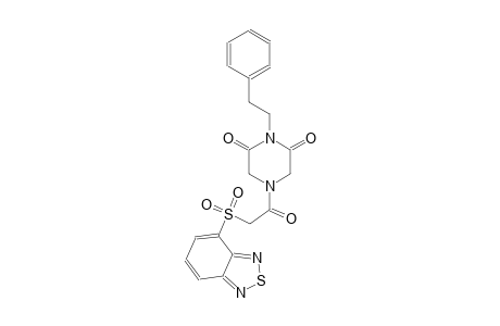 4-[(2,1,3-benzothiadiazol-4-ylsulfonyl)acetyl]-1-(2-phenylethyl)-2,6-piperazinedione