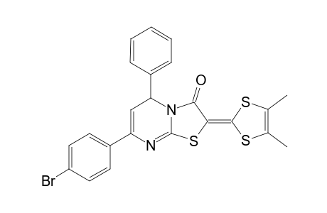 7-(4-Bromophenyl)-2-(4,5-dimethyl-1,3-dithiol-2-ylidene)-5-phenyl-5H-[1,3]thiazolo[3,2-a]pyrimidin-3(2H)-one