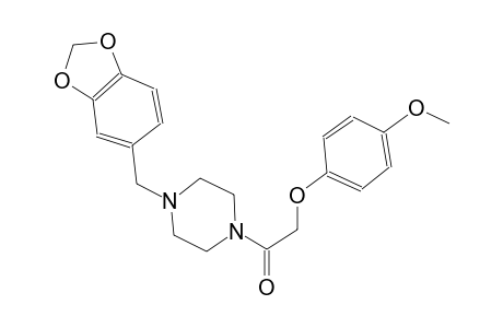 1-(1,3-benzodioxol-5-ylmethyl)-4-[(4-methoxyphenoxy)acetyl]piperazine