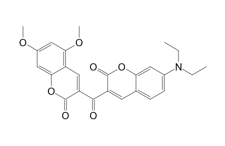 3-[7-(diethylamino)-2-keto-chromene-3-carbonyl]-5,7-dimethoxy-coumarin