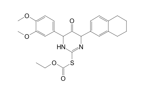 S-6-(3,4-dimethoxyphenyl)-5-oxo-4-(5,6,7,8-tetrahydronaphthalen-2-yl)-1,4,5,6-tetrahydro-pyrimidin-2-yl O-ethylcarbonothioate