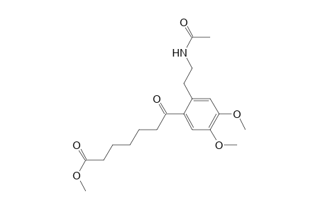 Benzeneheptanoic acid, 2-[2-(acetylamino)ethyl]-4,5-dimethoxy-.eta.-oxo-, methyl ester