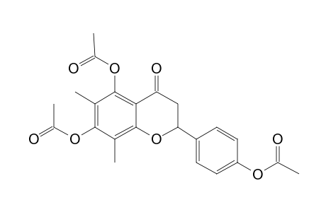 5,7-Dihydroxy-2-(4-hydroxyphenyl)-6,8-dimethyl-2,3-dihydrochromen-4-one, triacetate